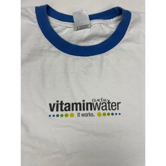 Vitamin Water Graphic Promo T-shirt Men XL White Short Sleeve - Picture 2 of 9